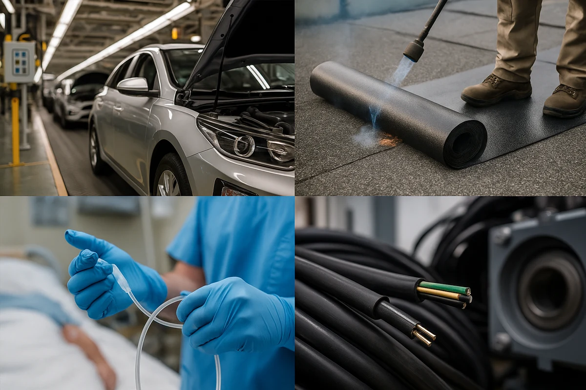 Esempi utilizzi gomma per industria